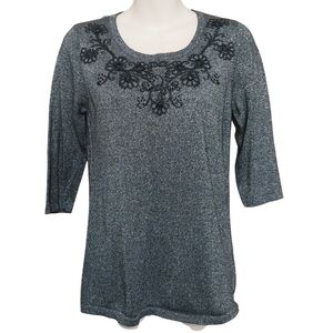 🔵BOGO FREE🔵Anna Rose Top Sparkly w Beads Sz S